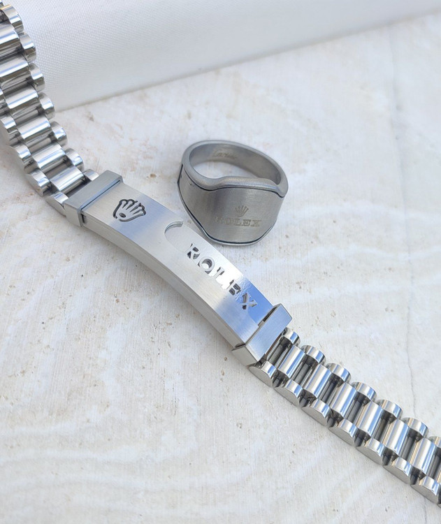 خرید دستبند رولکس مردانه نقره ای استیل