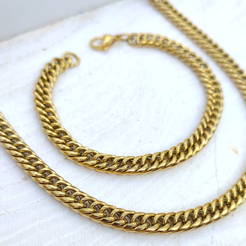 خرید زنجیر مردانه استیل رنگ ثابت