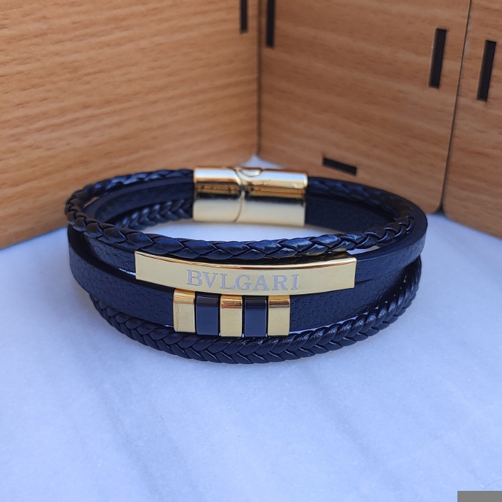 خرید دستبند چرم مردانه چهار دور