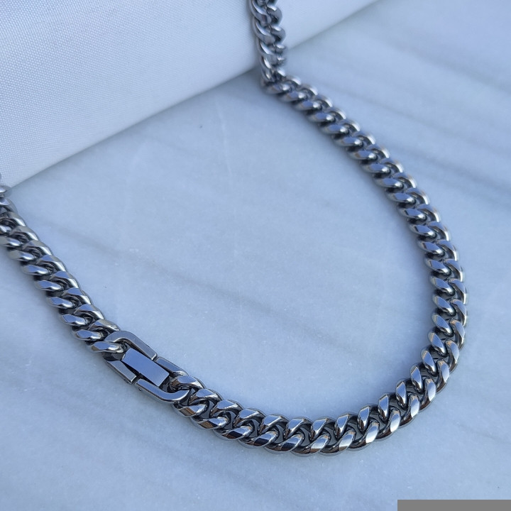 خرید زنجیر کارتیر مردانه نقره ای رنگ ثابت