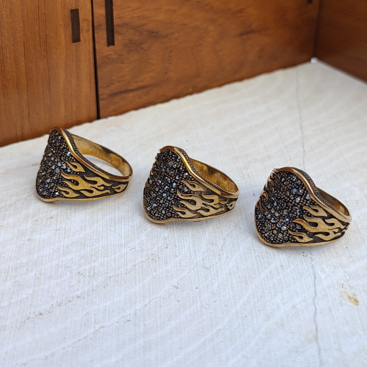 خرید انگشتر سیاه قلم مردانه