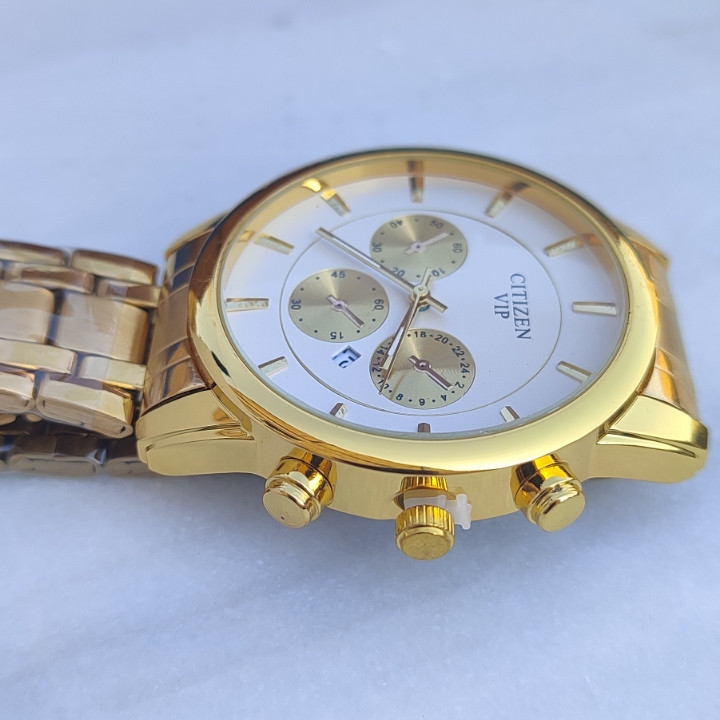 خرید ساعت مردانه بند فلزی طلایی