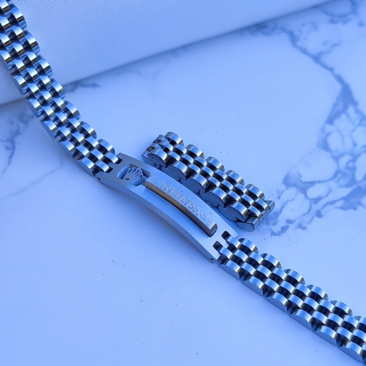 ست دستبند و انگشتر استیل نقره ای مردانه رنگ ثابت