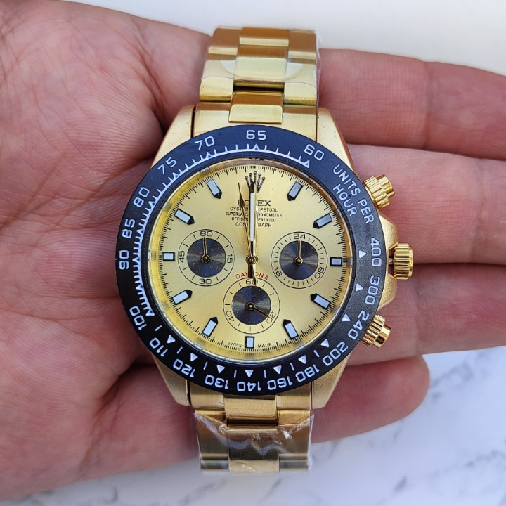ساعت رولکس طلایی مردانه استیل رنگ ثابت