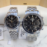 ست ساعت مردانه زنانه نقره ای الگانس