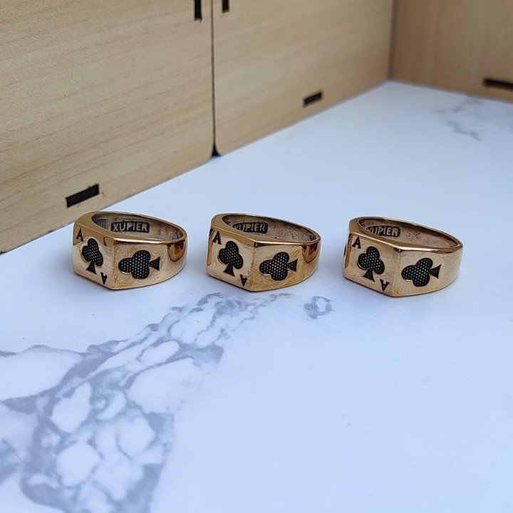 انگشتر طرح گشنیز مردانه طلایی