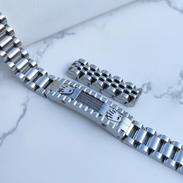 ست دستبند و انگشتر رولکس مردانه استیل