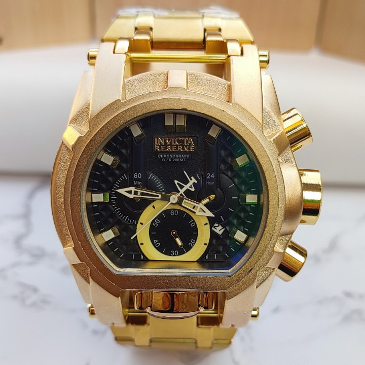 ساعت گودزیلا مردانه سه موتور طلایی