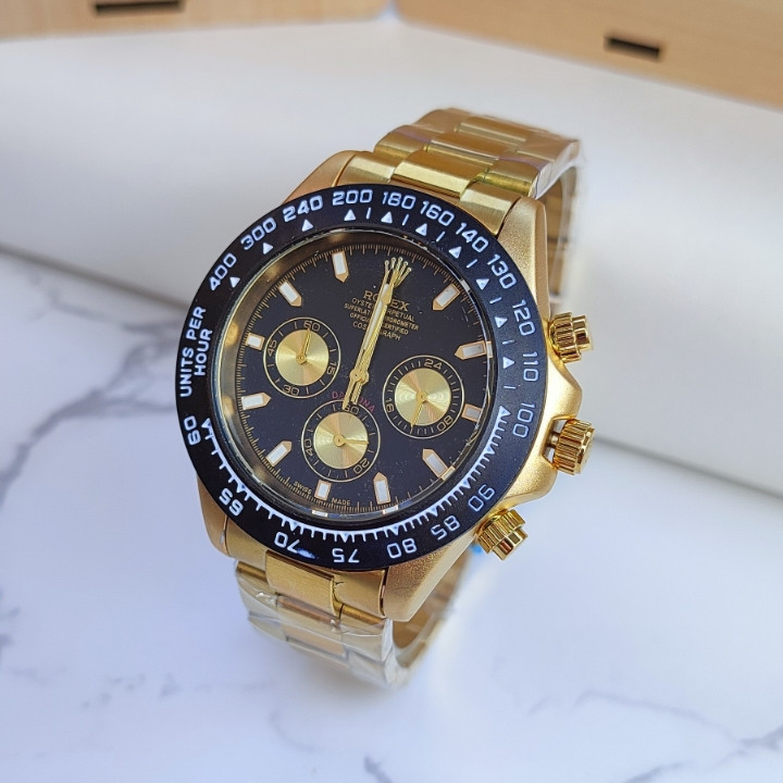 ساعت رولکس سه موتور طلایی