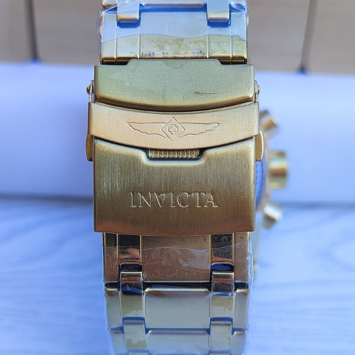 ساعت استیل مردانه طلایی سه موتوره