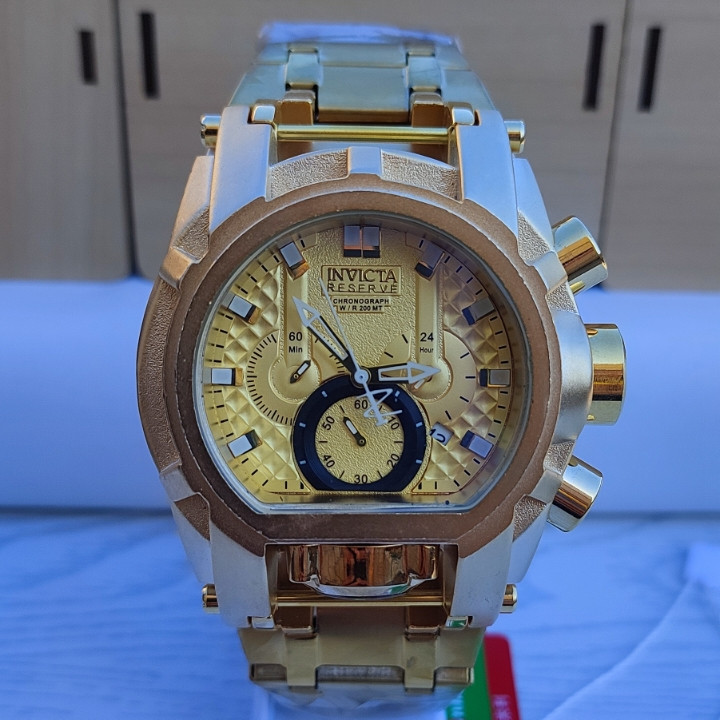 ساعت مردانه زئوس اینویکتا طلایی سه موتور