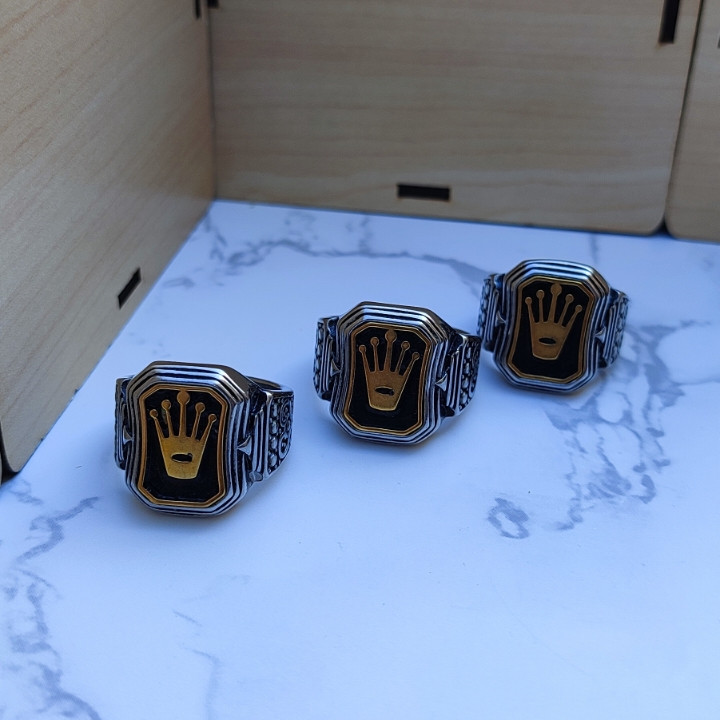 انگشتر استیل مردانه رنگ ثابت شیک ارزان۲