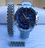 خرید ست ساعت دستبند انگشتر مردانه نقره ای