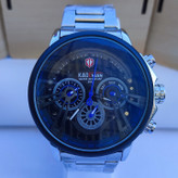 خرید ساعت سه موتور مردانه نقره ای صفحه بزرگ