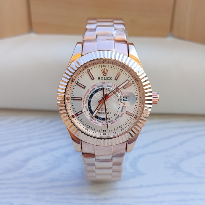 خرید ساعت رزگلد مردانه استیل رولکس