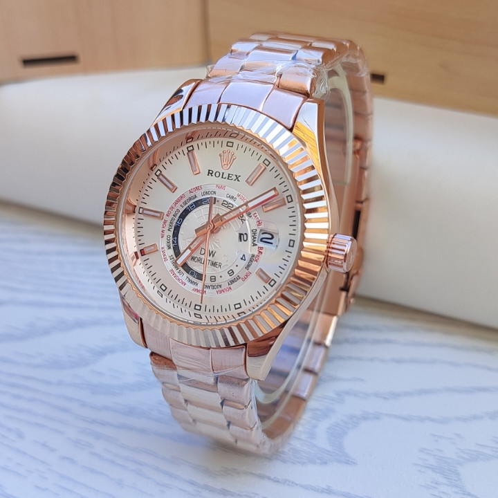 خرید ساعت مردانه رولکس رزگلد استیل