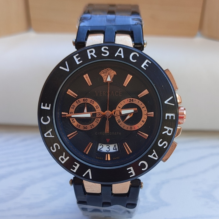 خرید ساعت کادویی مردانه مشکی شیک ارزان سه موتوره