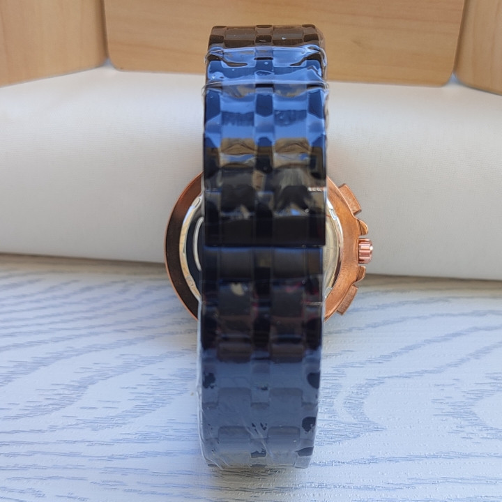 خرید ساعت استیل مردانه مشکی سه موتور قیمت مناسب