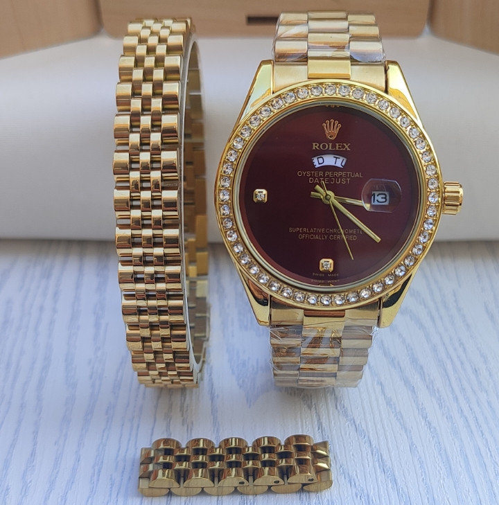 خرید ست ساعت دستبند انگشتر مردانه طلایی