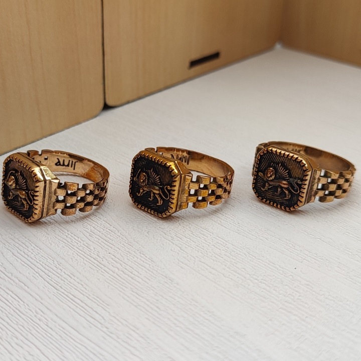 خرید انگشتر شیر و خورشید پسرانه