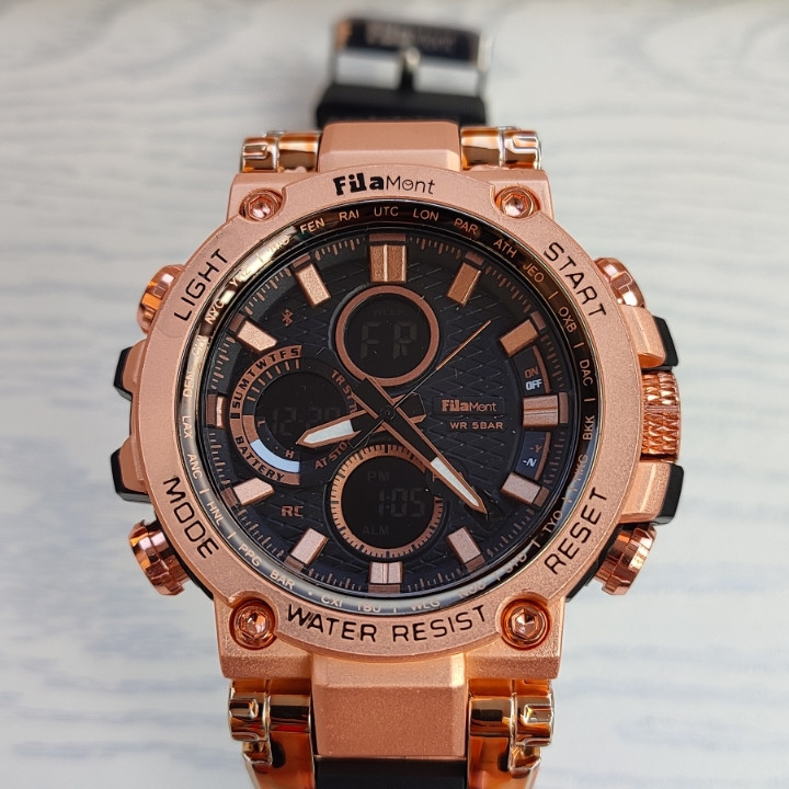 خرید ساعت مردانه دو زمانه فیلامونت ضدآب