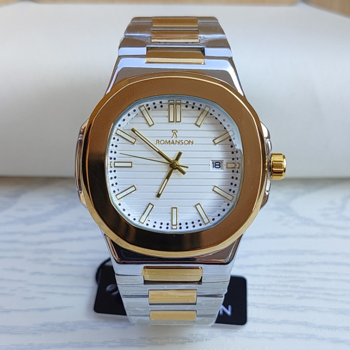 خرید ساعت مردانه رومانسون استیل رنگ ثابت طلایی نقره ای شیک