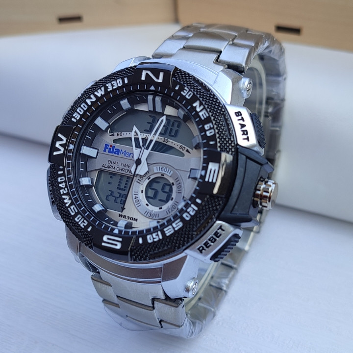 خرید ساعت مردانه دو زمانه ضدآب فیلامونت