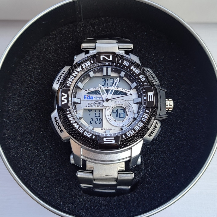 خرید ساعت فیلامونت مردانه ضدآب دو زمانه