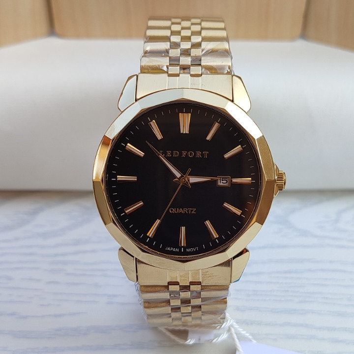 خرید ساعت لدفورت مردانه طلایی گارانتی دار