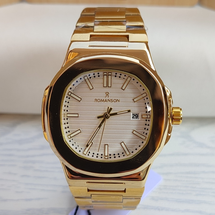 خرید ساعت طلایی مردانه استیل رنگ ثابت