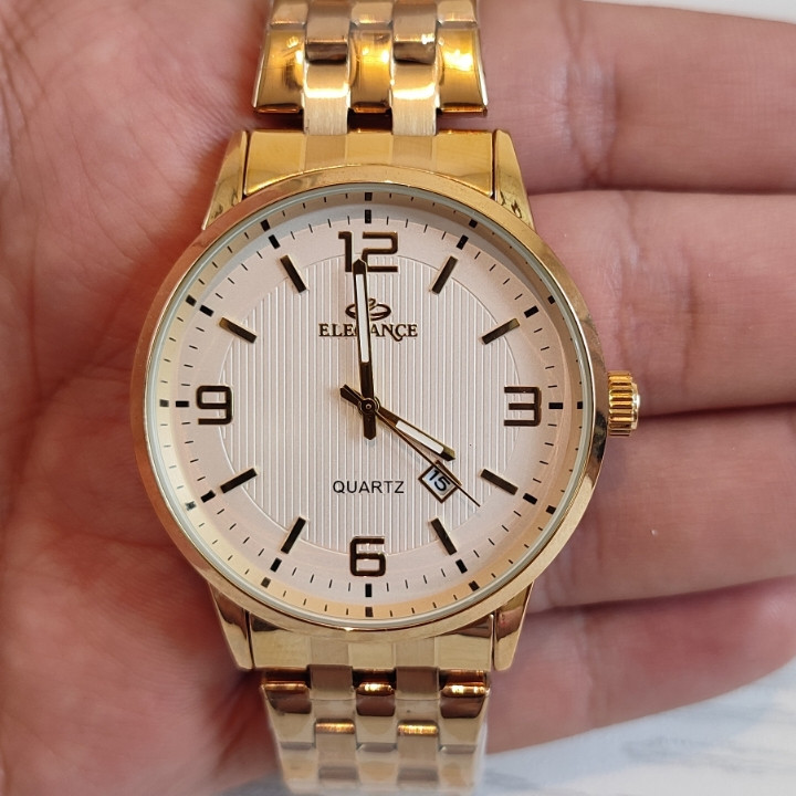خرید ساعت الگانس مردانه طلایی ارزان قیمت