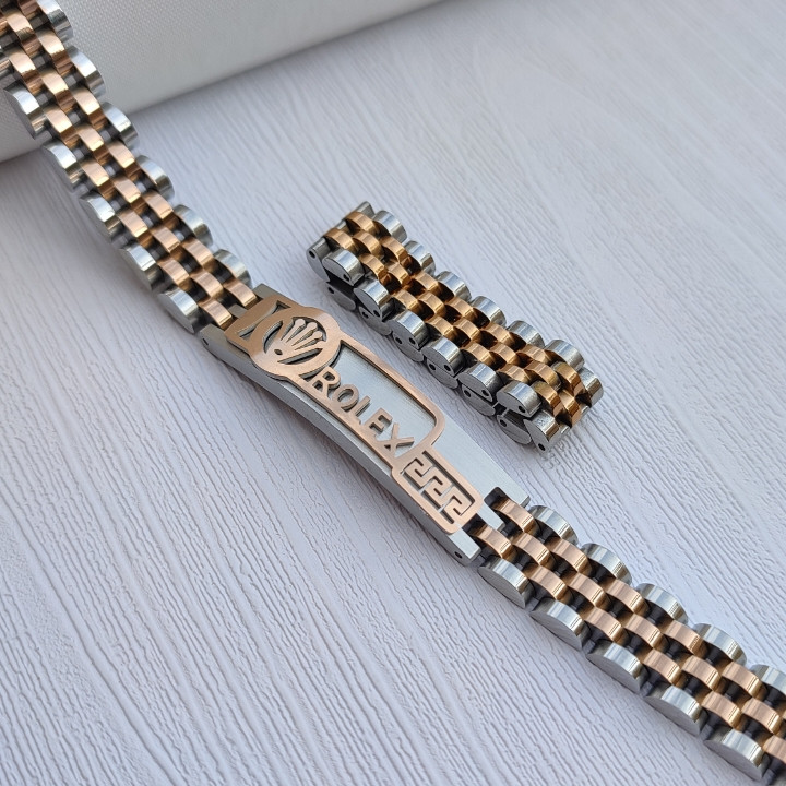 خرید دستبند رولکس مردانه رزگلد نقره ای