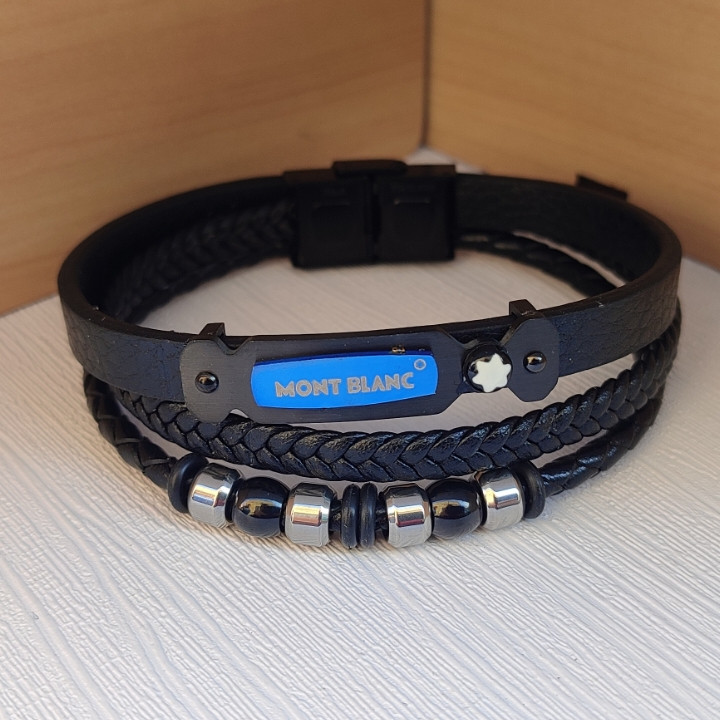 دستبند چرمی مون بلان چرمی پسرانه