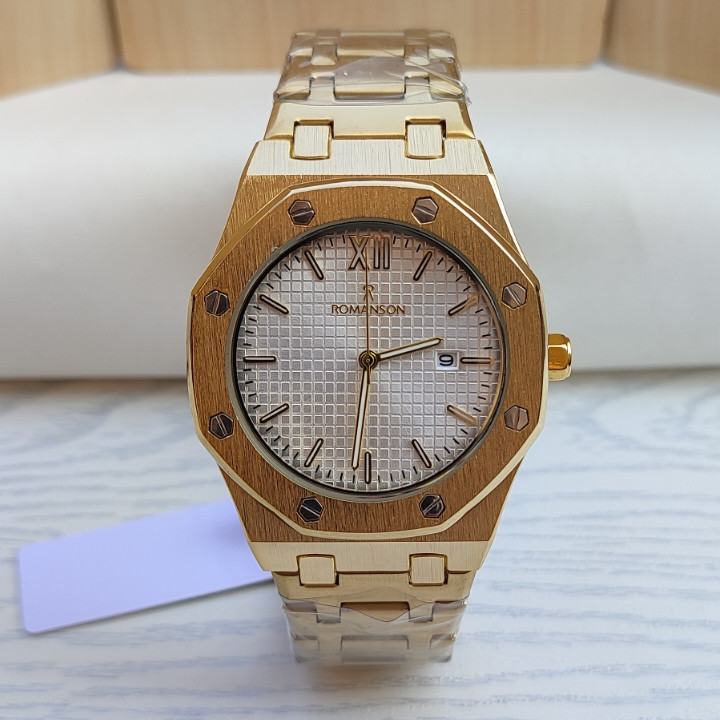 خرید ساعت کادویی مردانه استیل طلایی