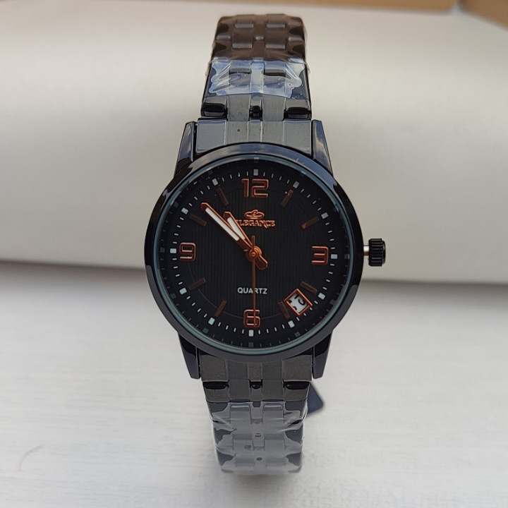 خرید ساعت زنانه مشکی الگانس استیل