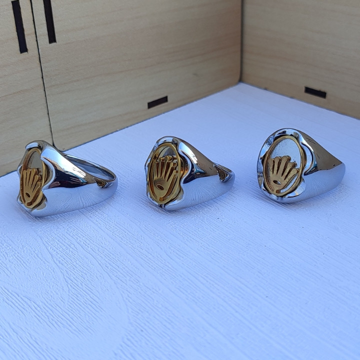 خرید انگشتر رولکس پسرانه استیل رنگ ثابت