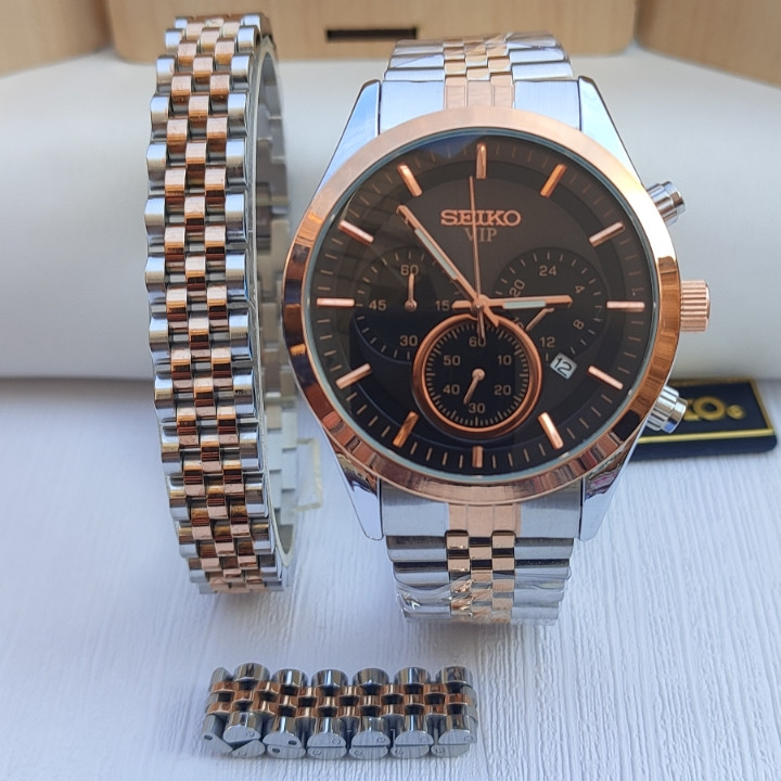 خرید ست ساعت و دستبند مردانه استیل رنگ ثابت