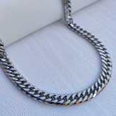 خرید زنجیر کارتیه استیل پسرانه رنگ ثابت نقره ای