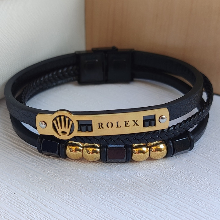 خرید دستبند پسرانه چرمی چند دور