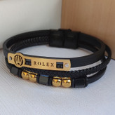 خرید دستبند رولکس چرمی چند دور