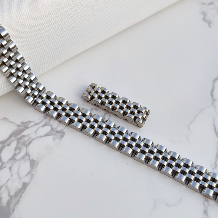 خرید دستبند رولکس نقره ای مردانه رنگ ثابت استیل