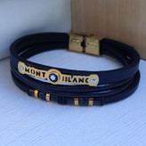 خرید دستبند چرمی مونت بلانک چهار دور