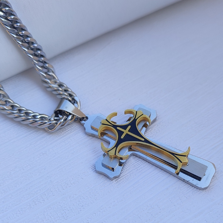 خرید گردنبند صلیب مردانه شیک