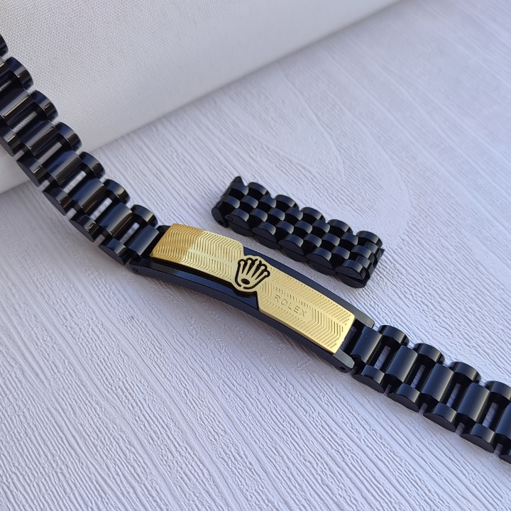 خرید دستبند مشکی مردانه استیل رنگ ثابت