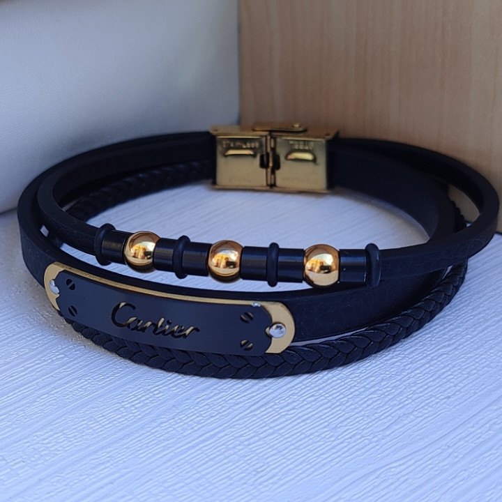 خرید دستبد چرمی مردانه شیک