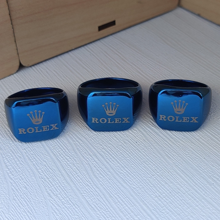 خرید انگشتر رولکس مردانه آبی استیل
