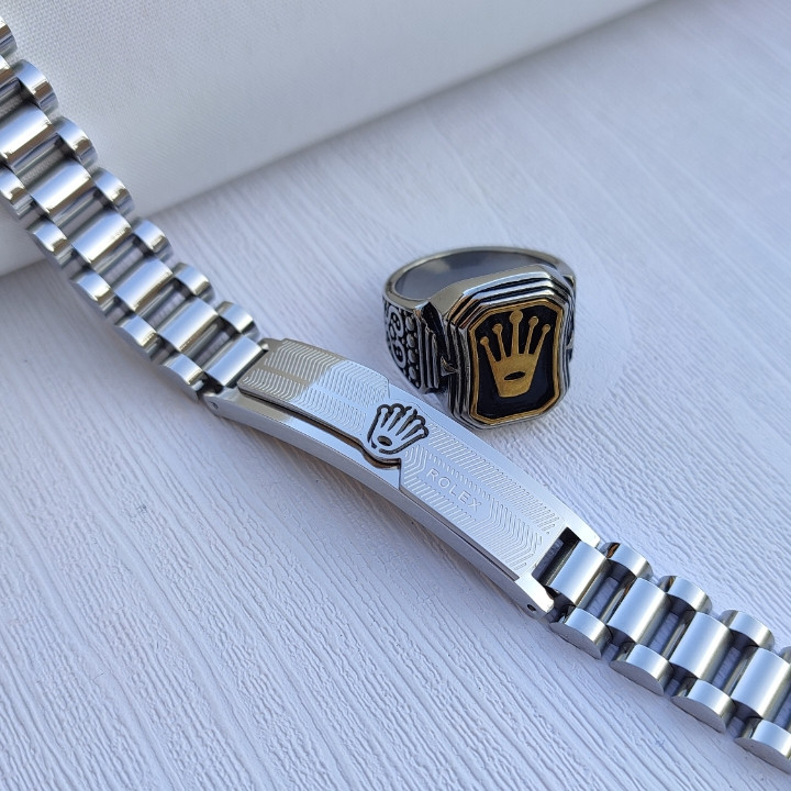 خرید انگشتر دستبند مردانه استیل رنگ ثابت