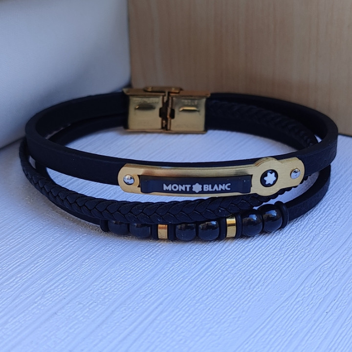 خرید دستبند مردانه چرمی پهن