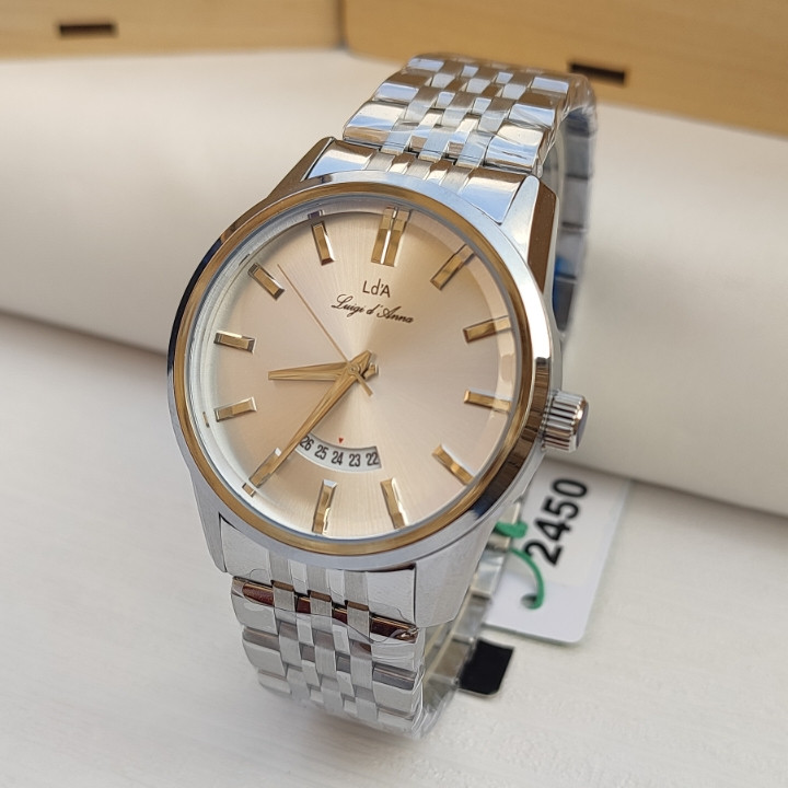 خرید ساعت مردانه نقره ای LdA گارانتی دار