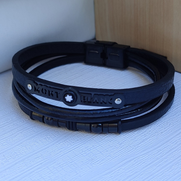 خرید دستبند مردانه چرمی پهن